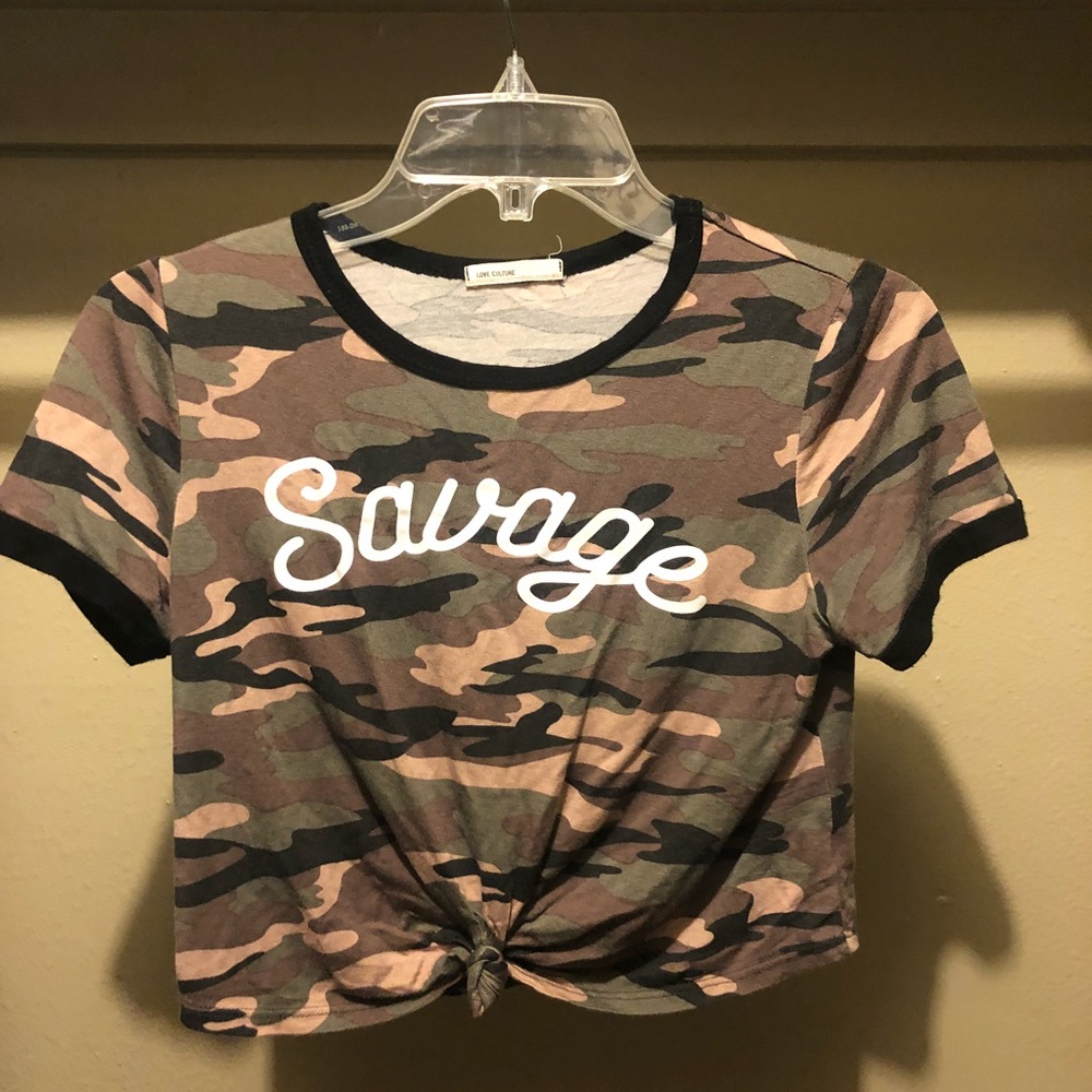 Camo crop top